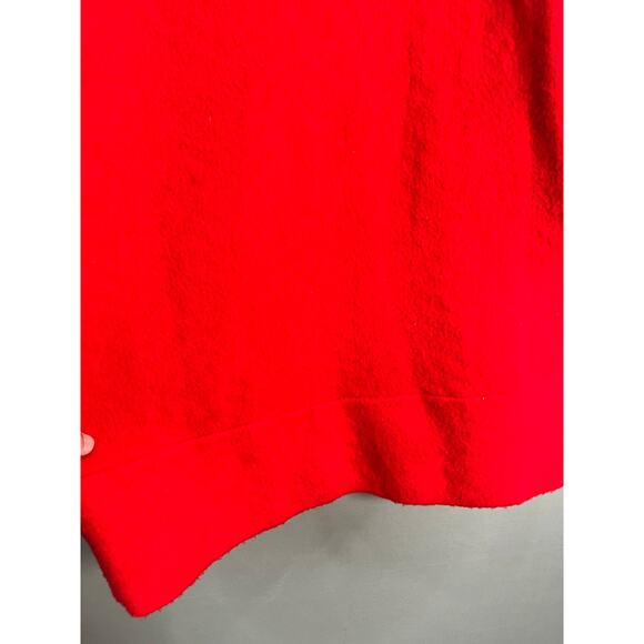 Anthropologie Moth Womens Red Button Pea Coat S Collar Wool Blend Winter Cozy - Picture 14 of 15